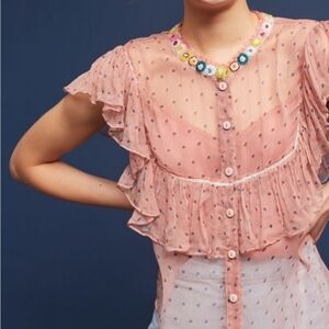 Anthropologie Varun Bahl Needed And Ruffled Blouse